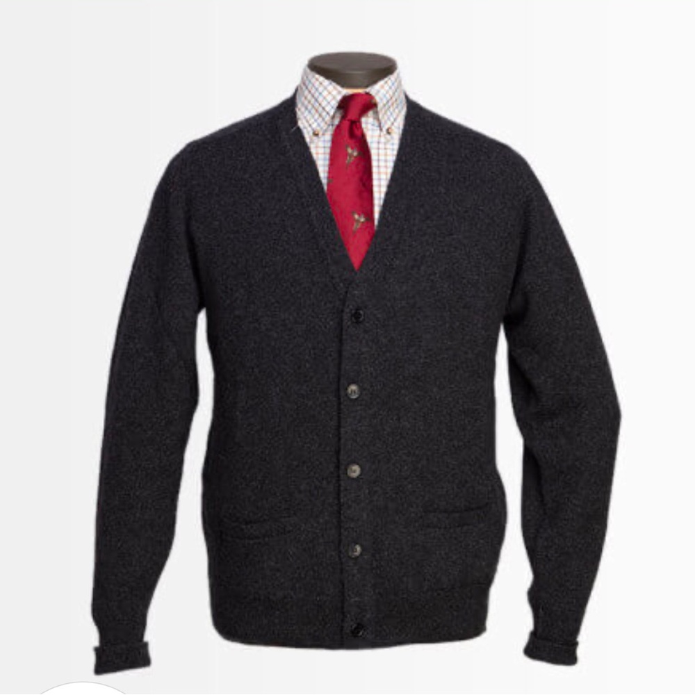 Wool Dark Gray Cardigan